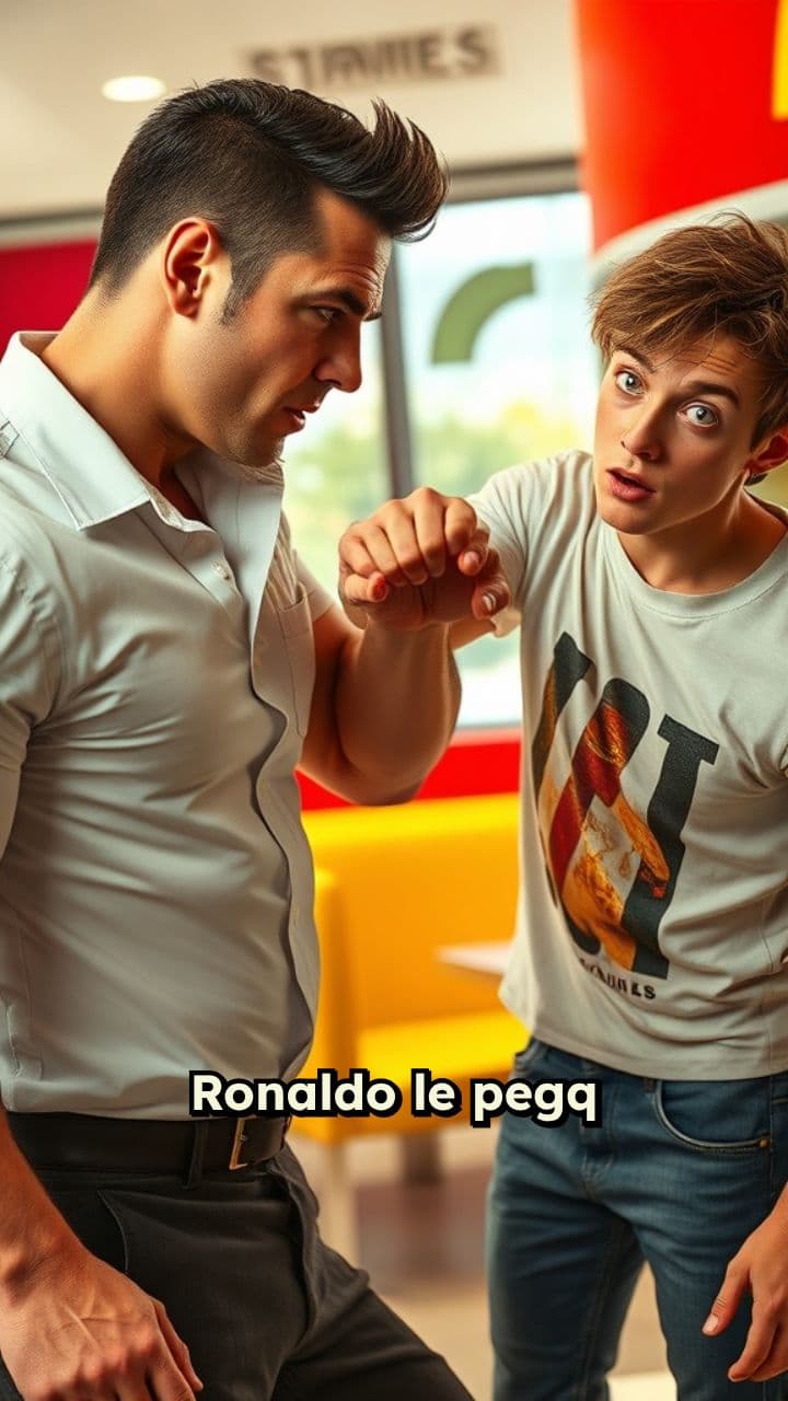 Ronaldo golpea a un chaval en McDonald's