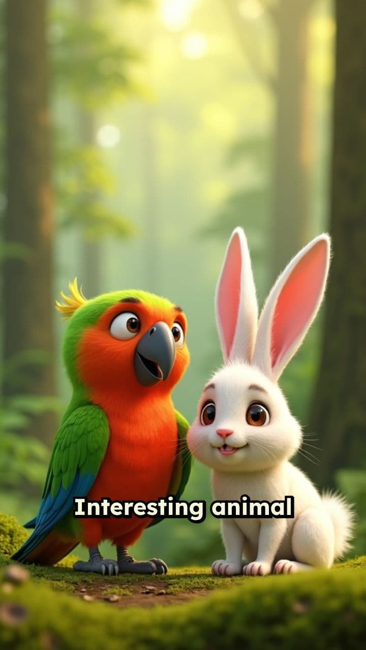 Unique Vision of Parrots and Rabbits