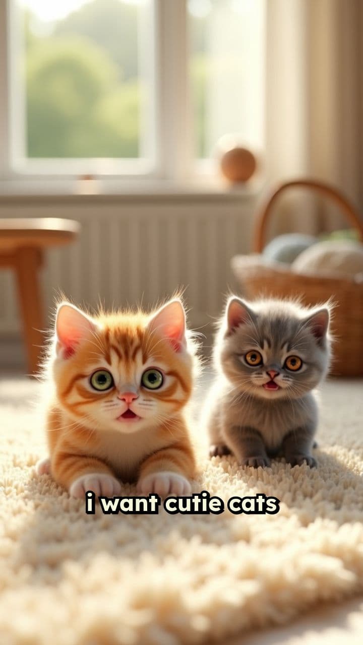 Playful Cats Pretending to Fight