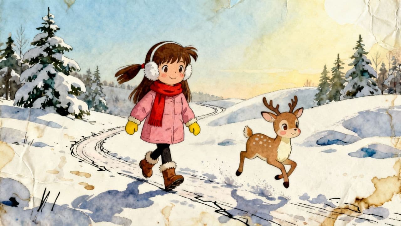 Amy and Baby's Snowy Sleigh Ride