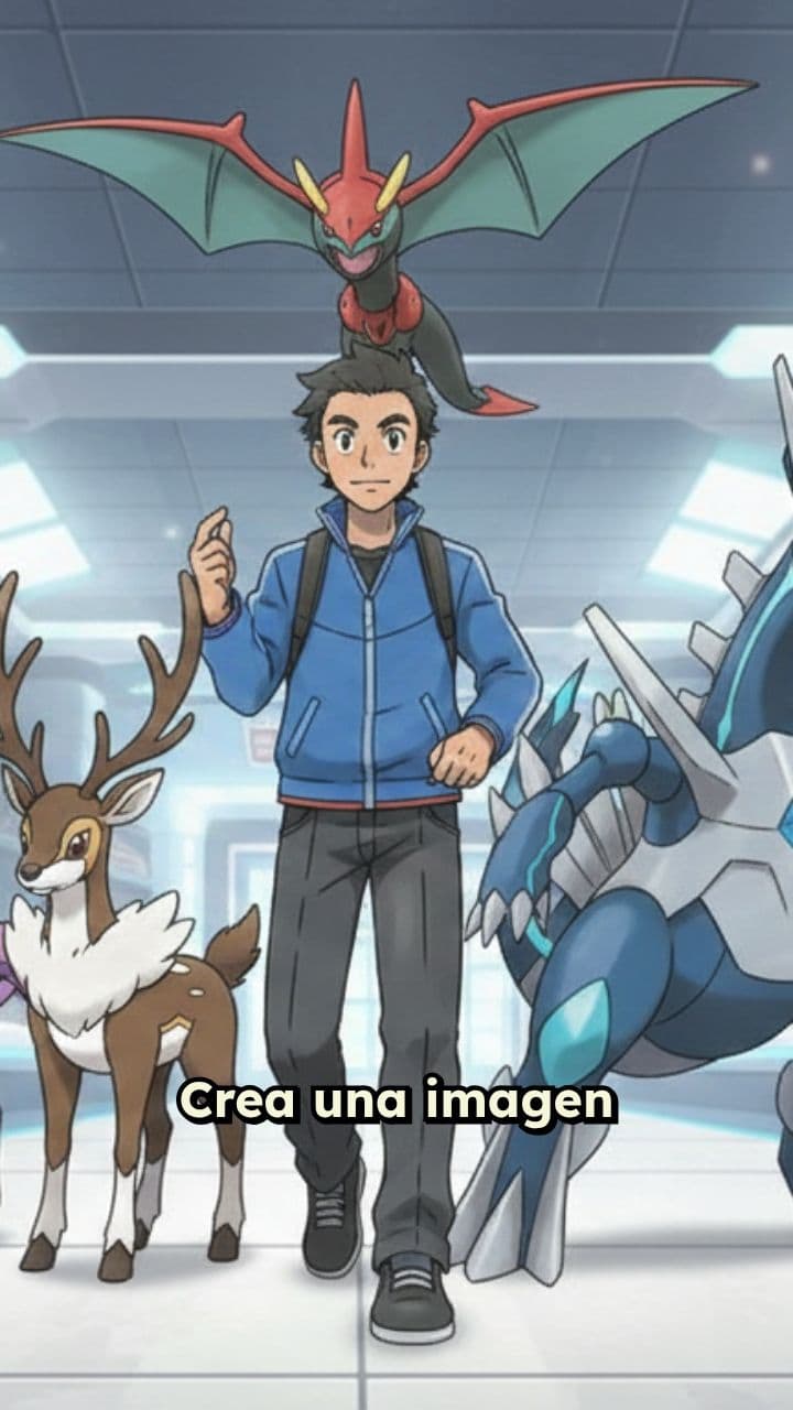 Entrenador Pokémon en el estadio