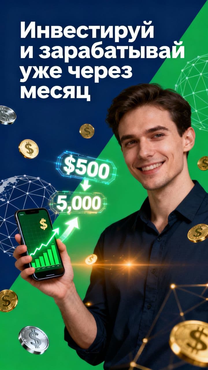 Инвестируй и зарабатывай уже через месяц