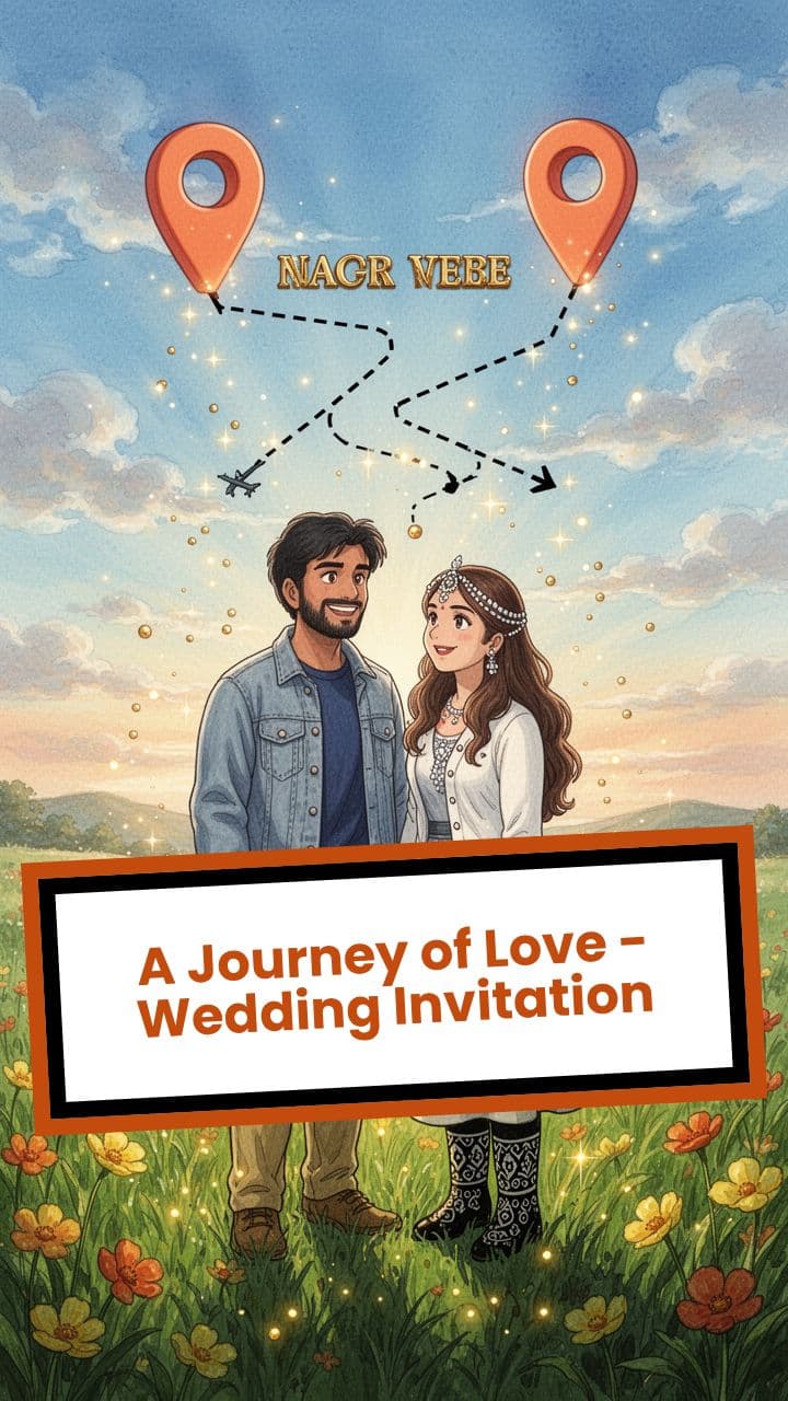 A Journey of Love - Wedding Invitation