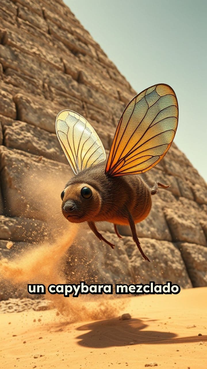 El capybara y Cleopatra en el desierto