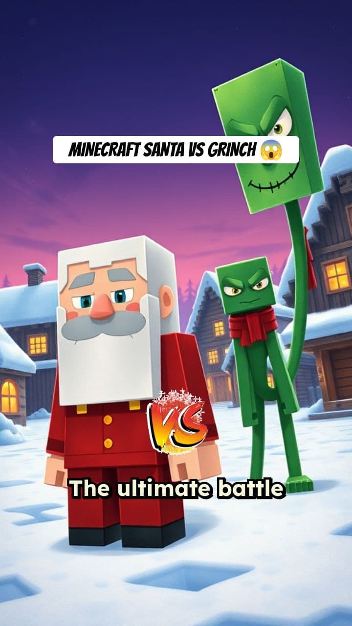 Minecraft Santa vs Grinch: The Brainrot Battle