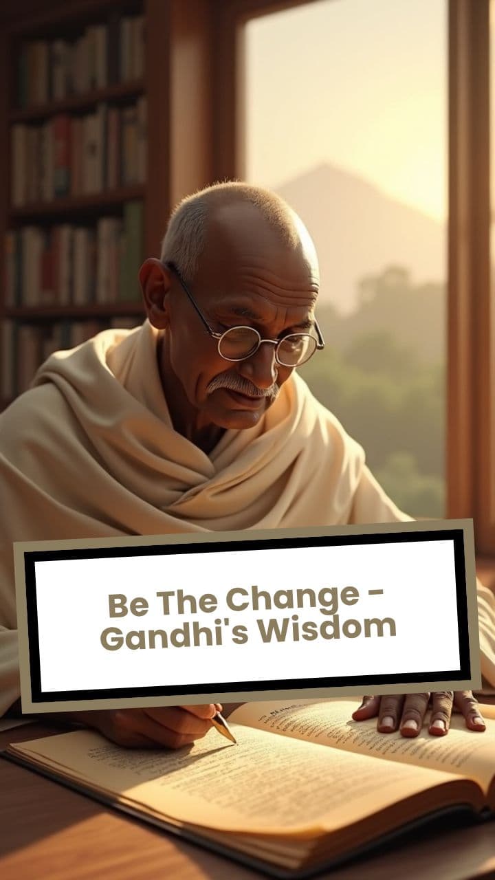 Be The Change - Gandhi's Wisdom