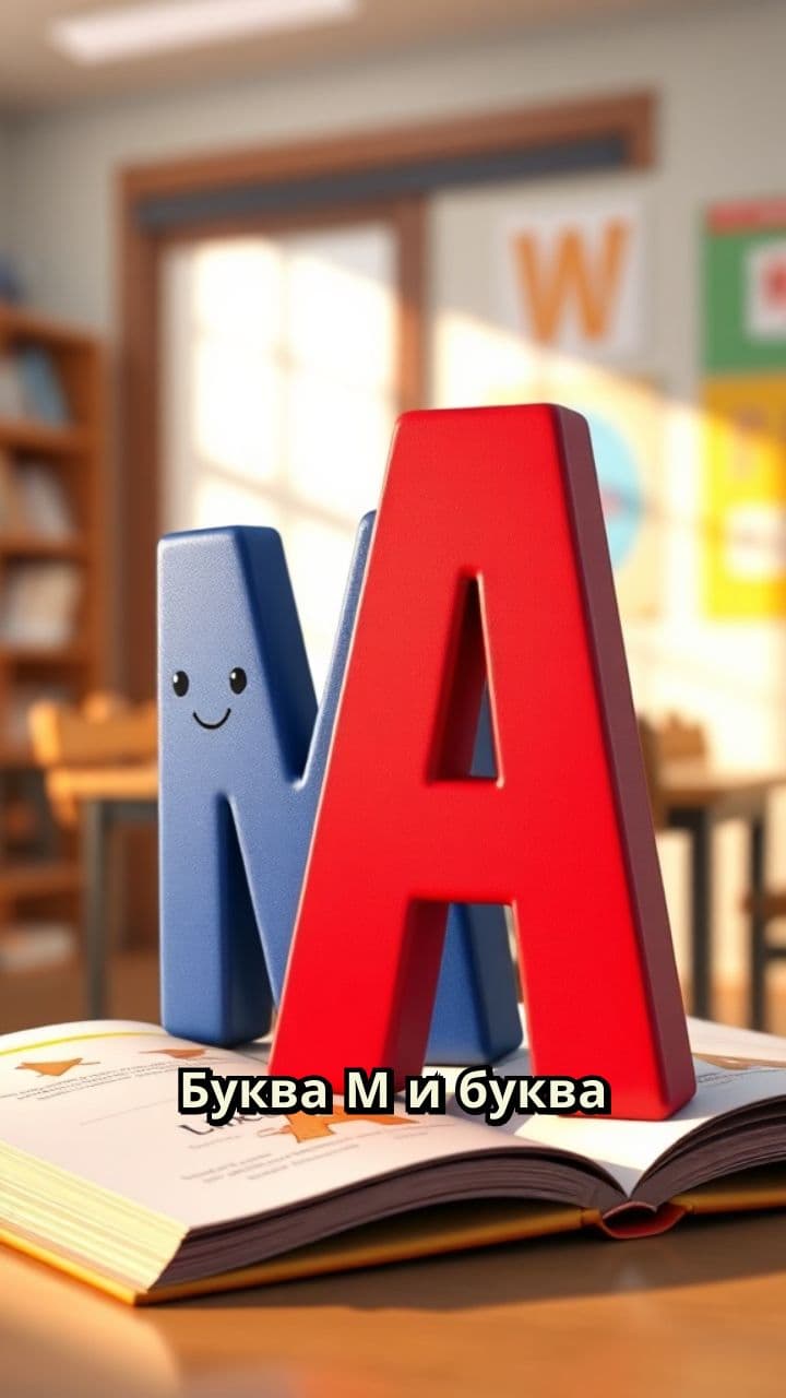 Знакомство букв М и А