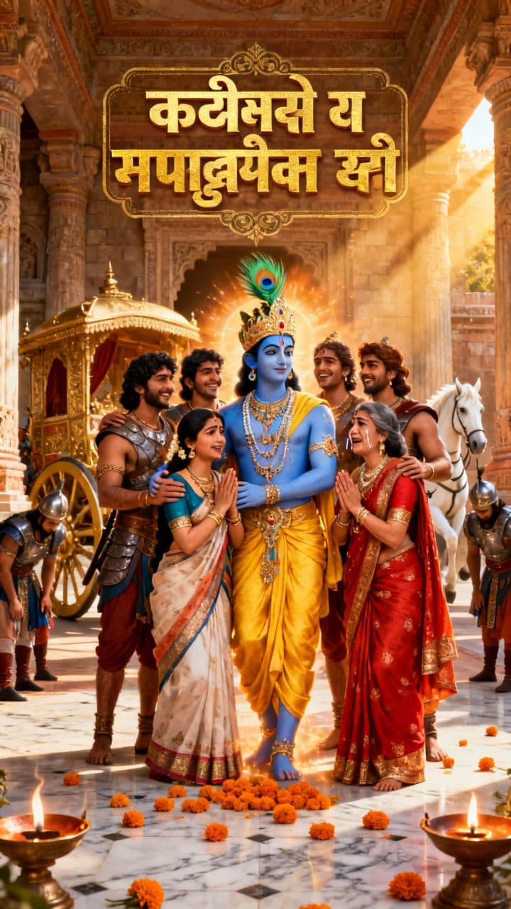 कृष्ण का पांडवों से मिलन