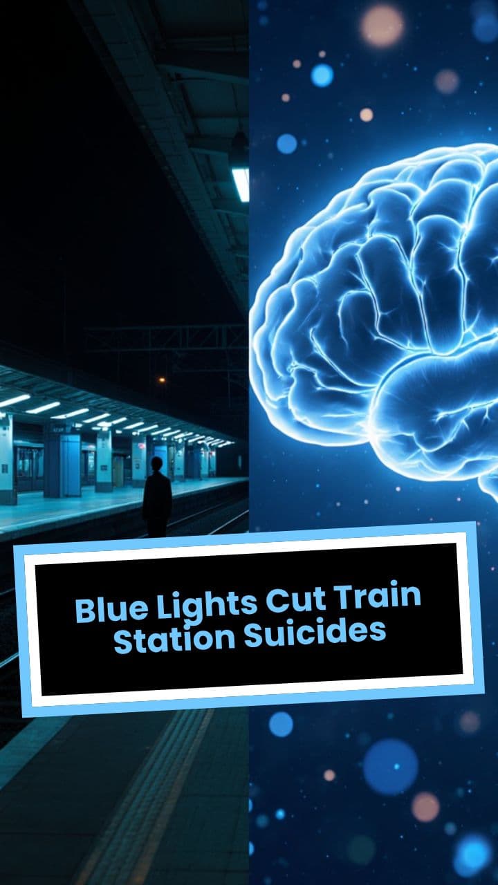 Blue Lights Cut Train Station Suicides