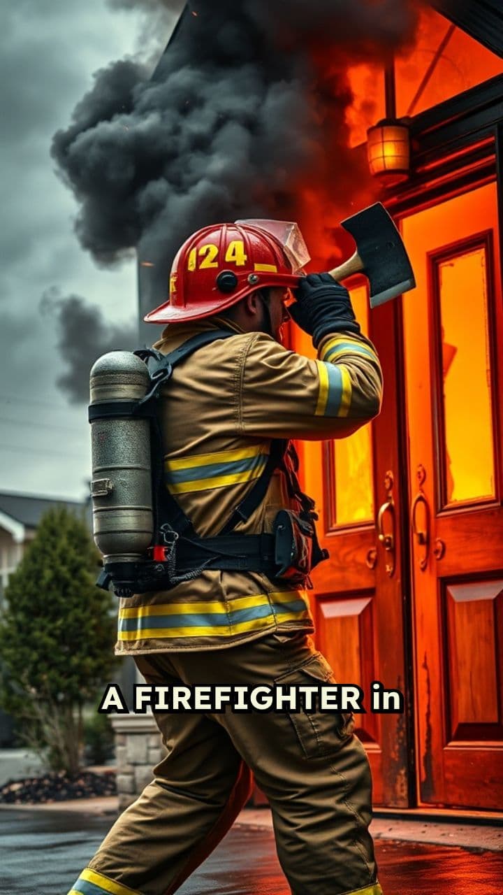 Firefighter Rescues Dog from Blaze