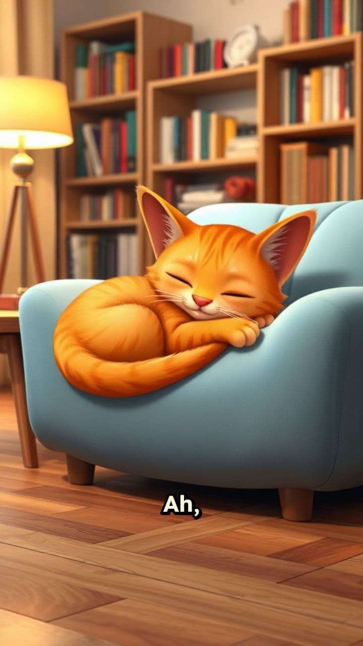 The Sleepy Cartoon Cat