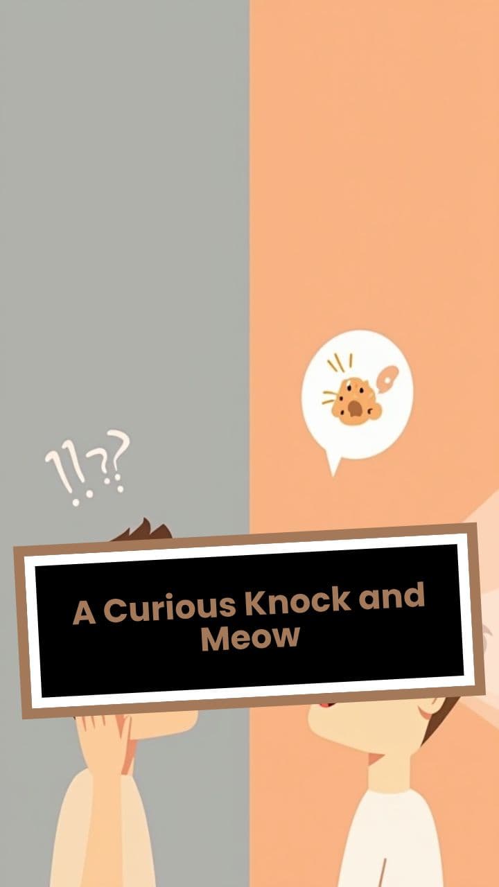 A Curious Knock and Meow