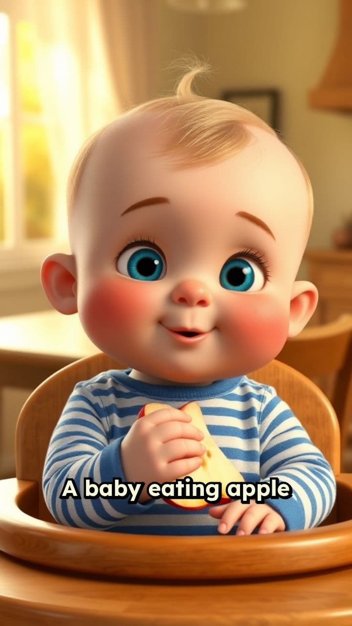 Baby Eating an Apple Rhyme