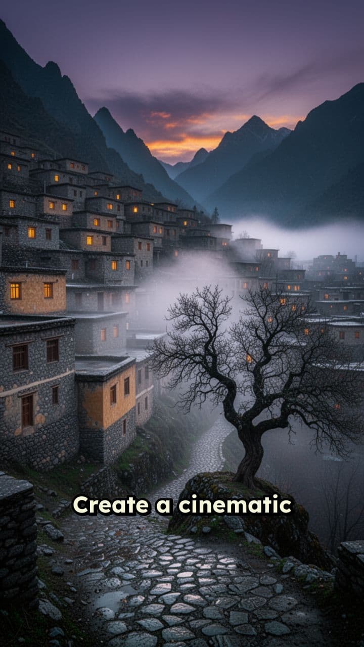 Moonlit Echoes in the Mountain Town