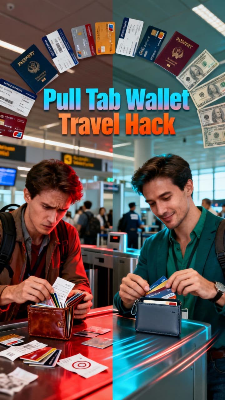 Pull Tab Wallet Travel Hack