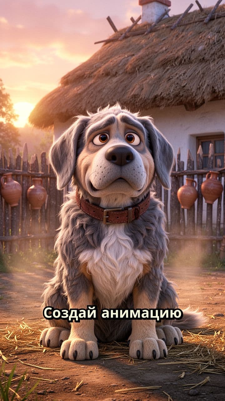 Old Watchdog and Wolf Friend