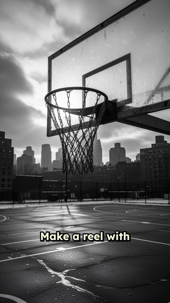 Court Cadence: Black & White Hoops