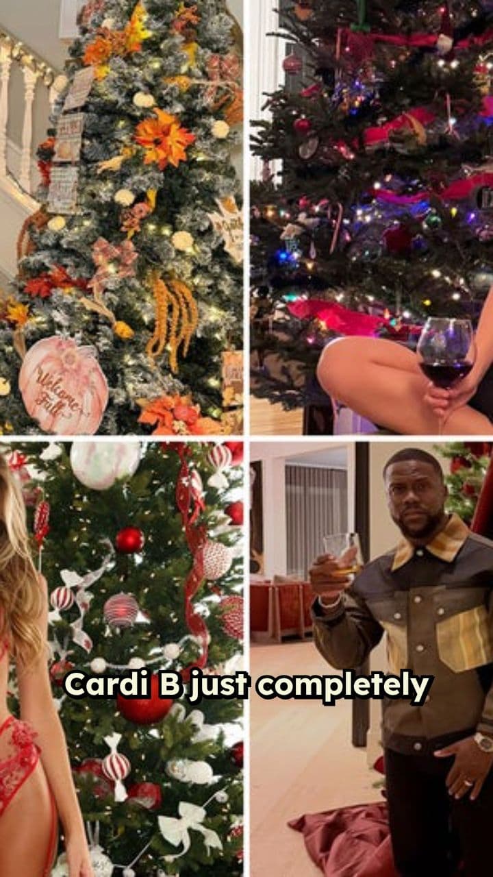 Cardi B’s Four Kid Christmas Trees
