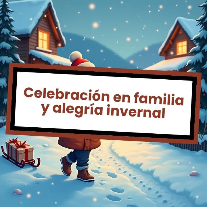Celebración en familia y alegría invernal