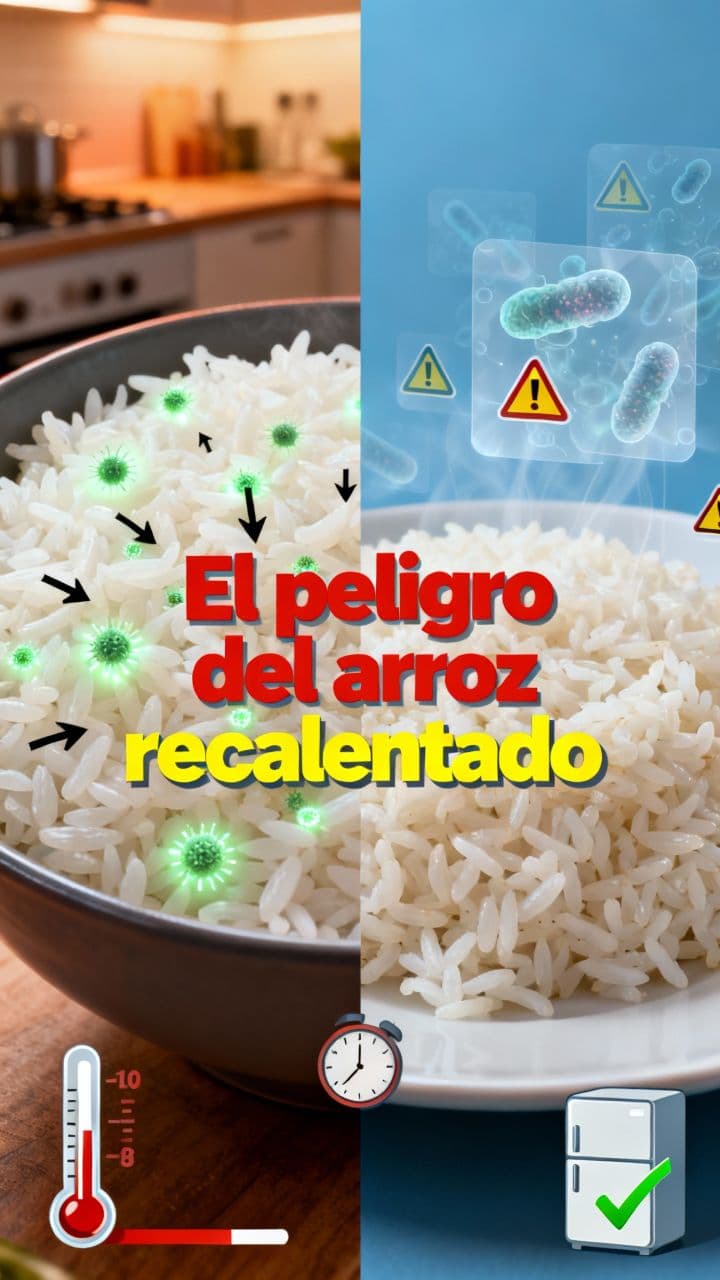 El peligro del arroz recalentado