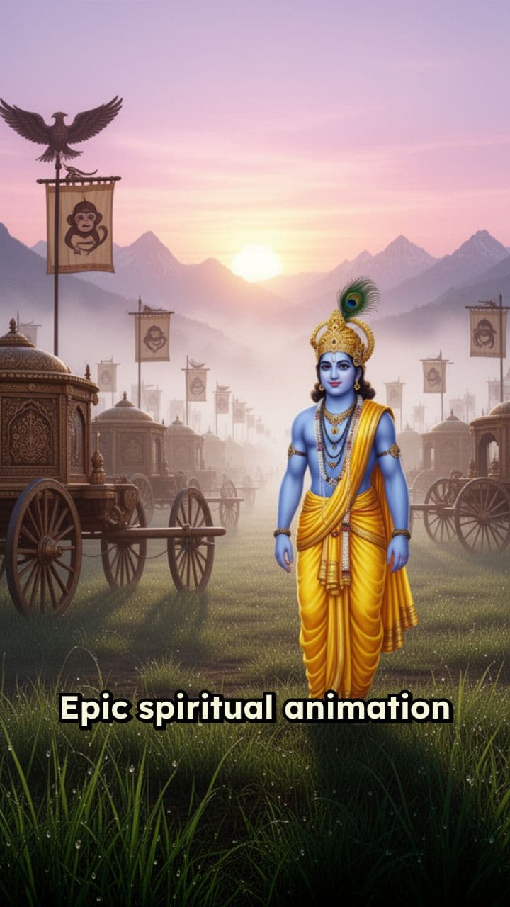 Krishna at Sunrise in Kurukshetra