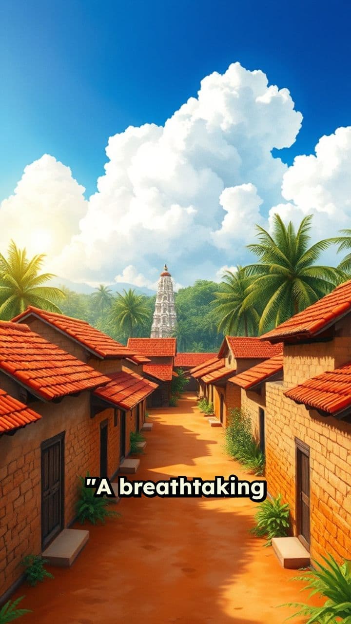 Golden Afternoon in Tamil Nadu Village