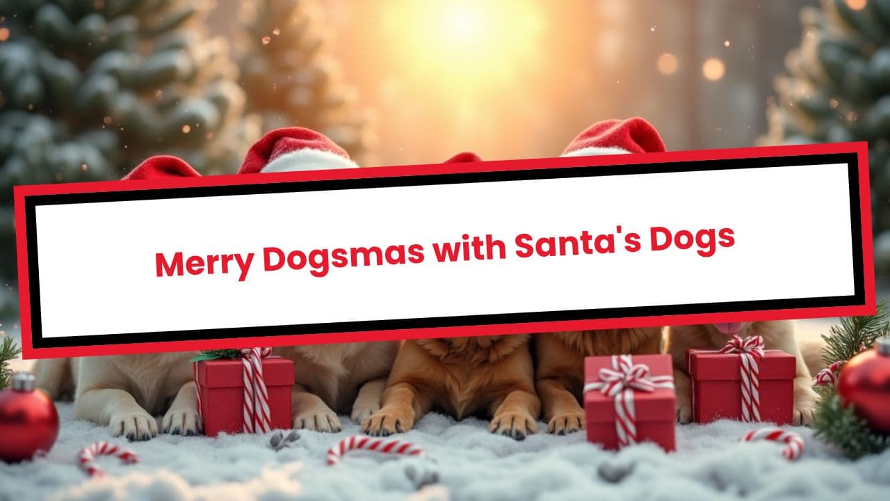 Merry Dogsmas with Santa's Dogs