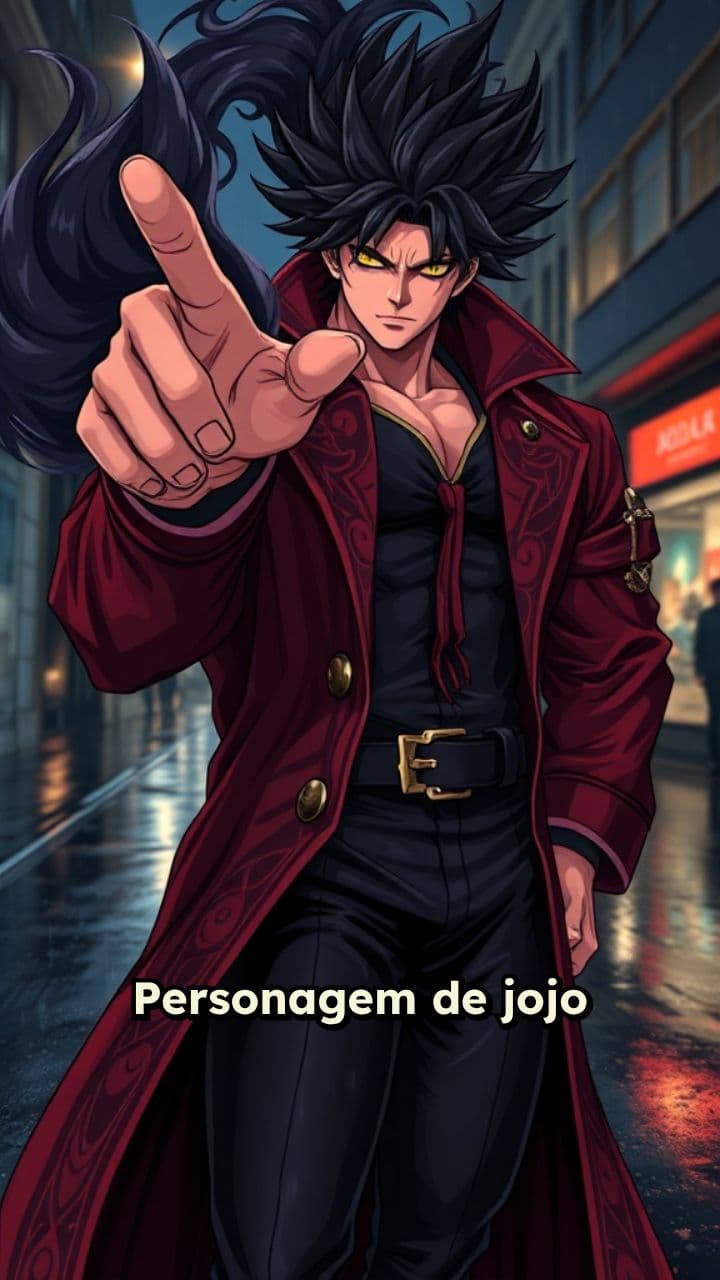 Aura Negra de Jojo Apontando