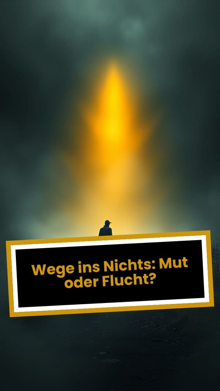 Wege ins Nichts: Mut oder Flucht?