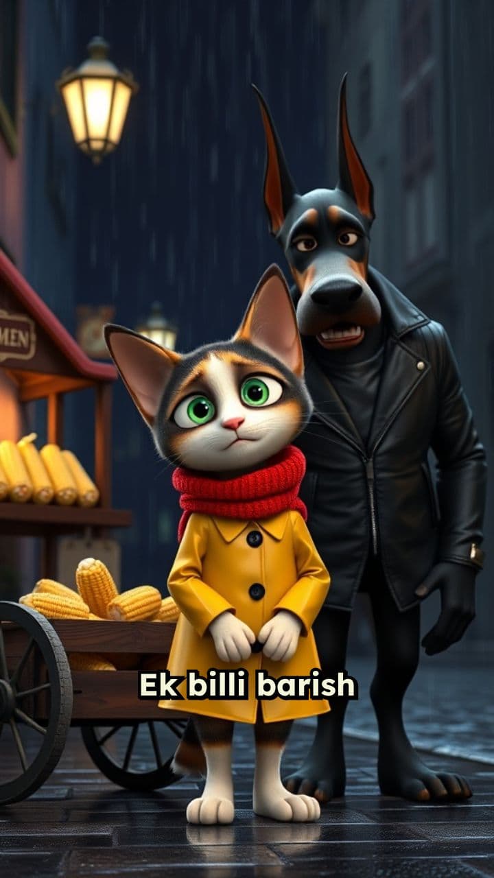 Sad Cat Vendor Robbed in Rain