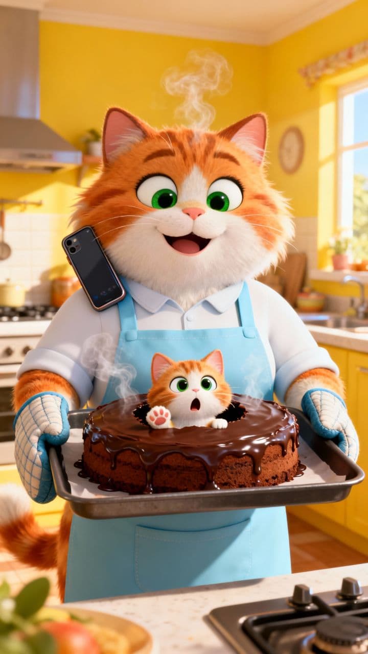 Baking Disaster: Kitten in the Oven