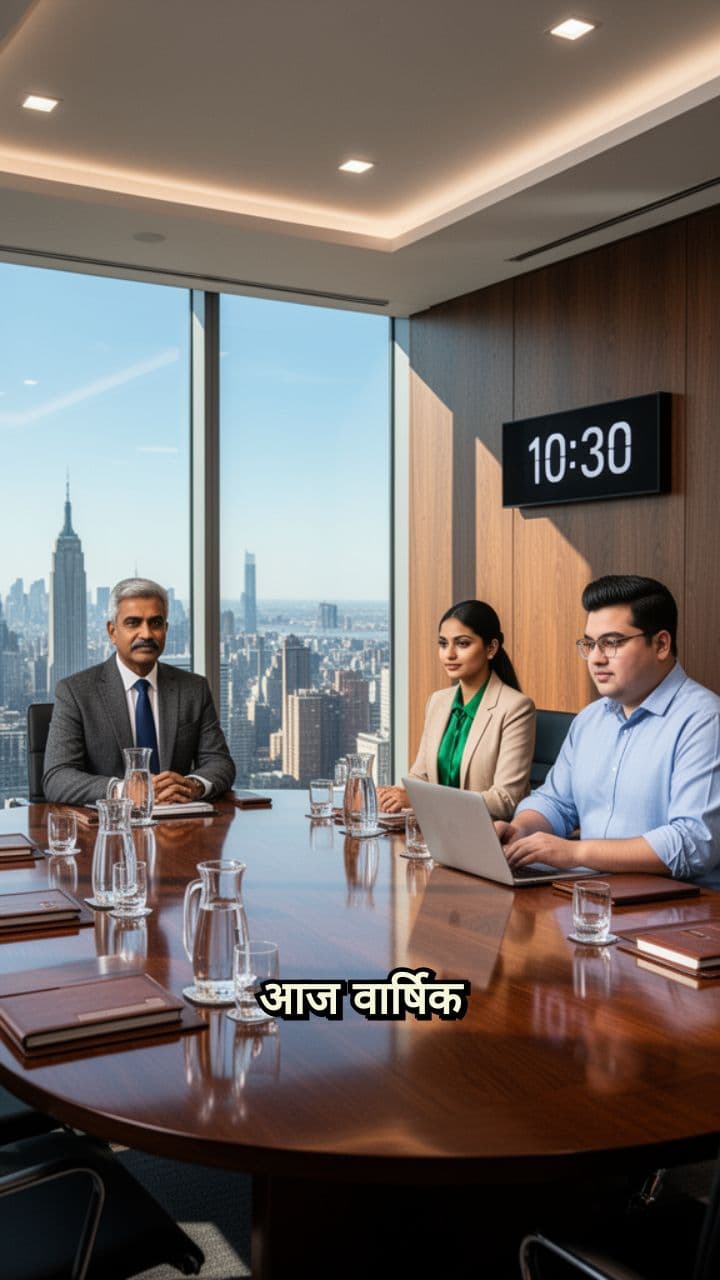 आजची वार्षिक मीटिंग साडे दहा वाजता