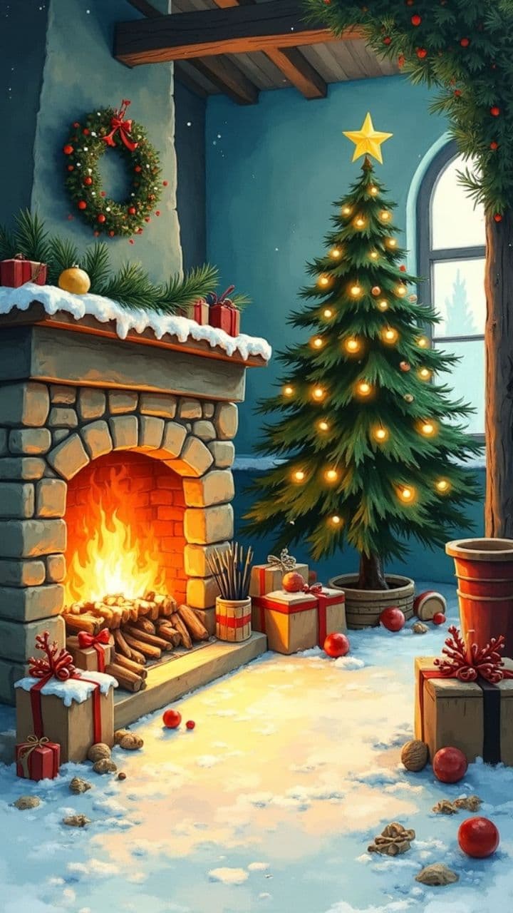 El taller de Santa en Navidad