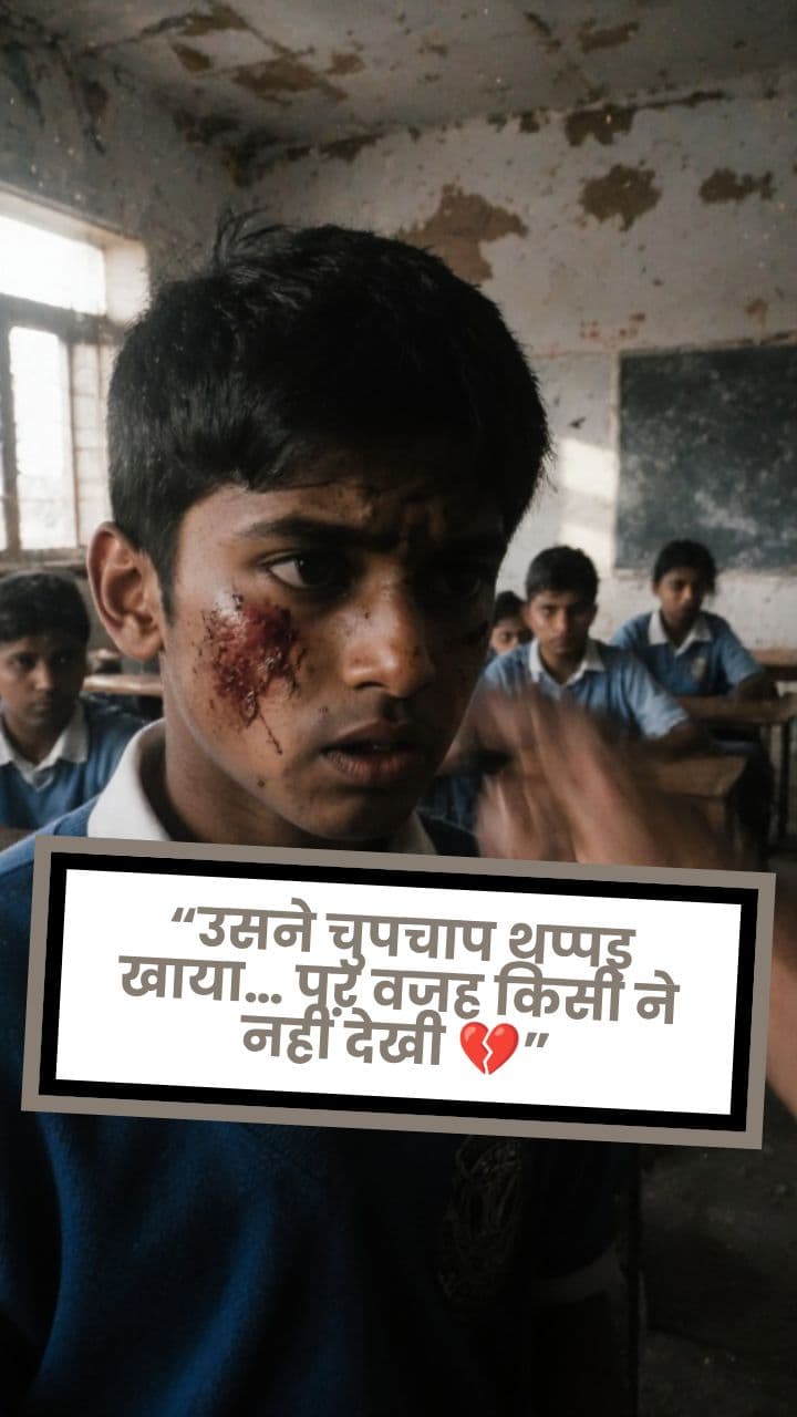 “उसने चुपचाप थप्पड़ खाया… पर वजह किसी ने नहीं देखी 💔”