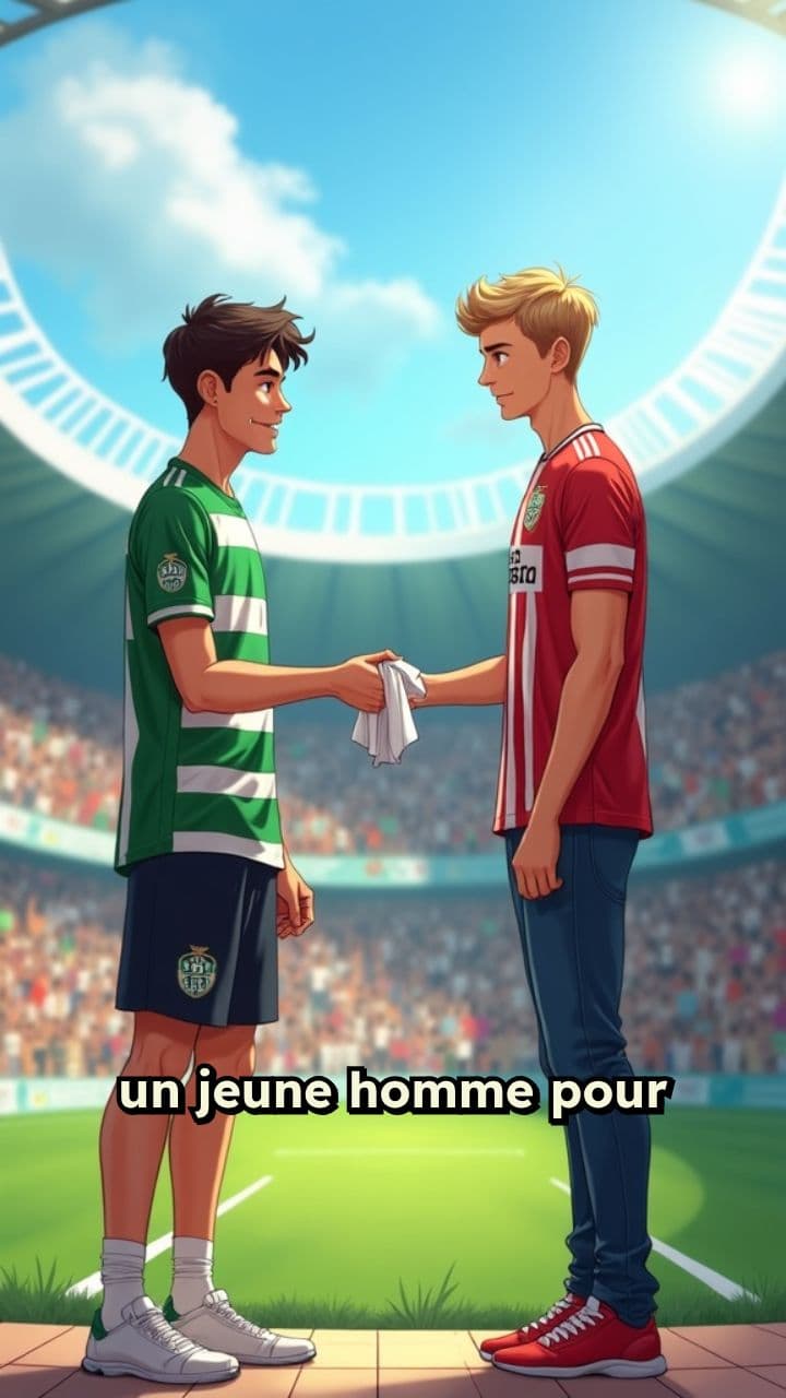 Un geste entre supporters de football