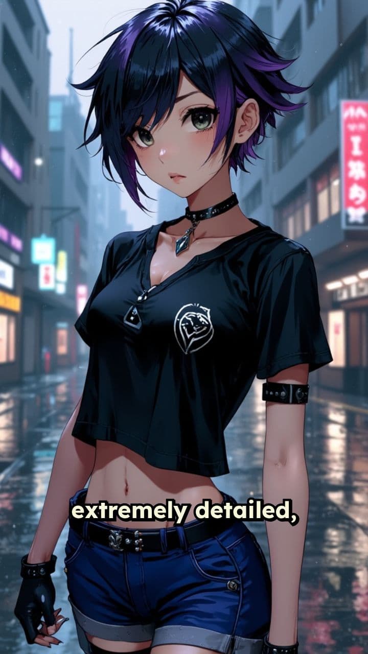 Gothic Aesthetic Portrait in the Rain