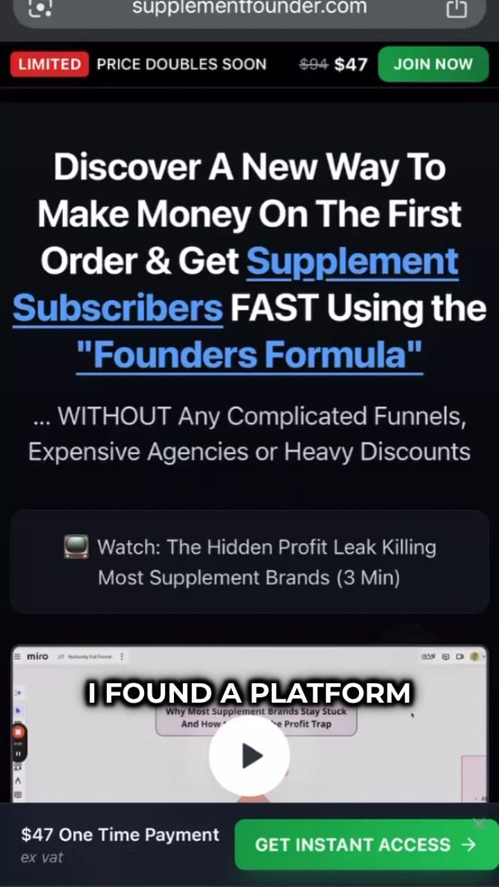 Gamechanger Bootcamp for Supplement Founders