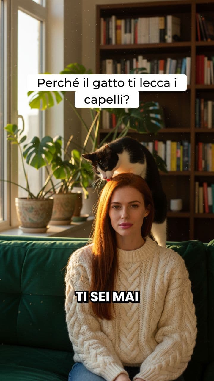 Perché il gatto ti lecca i capelli?