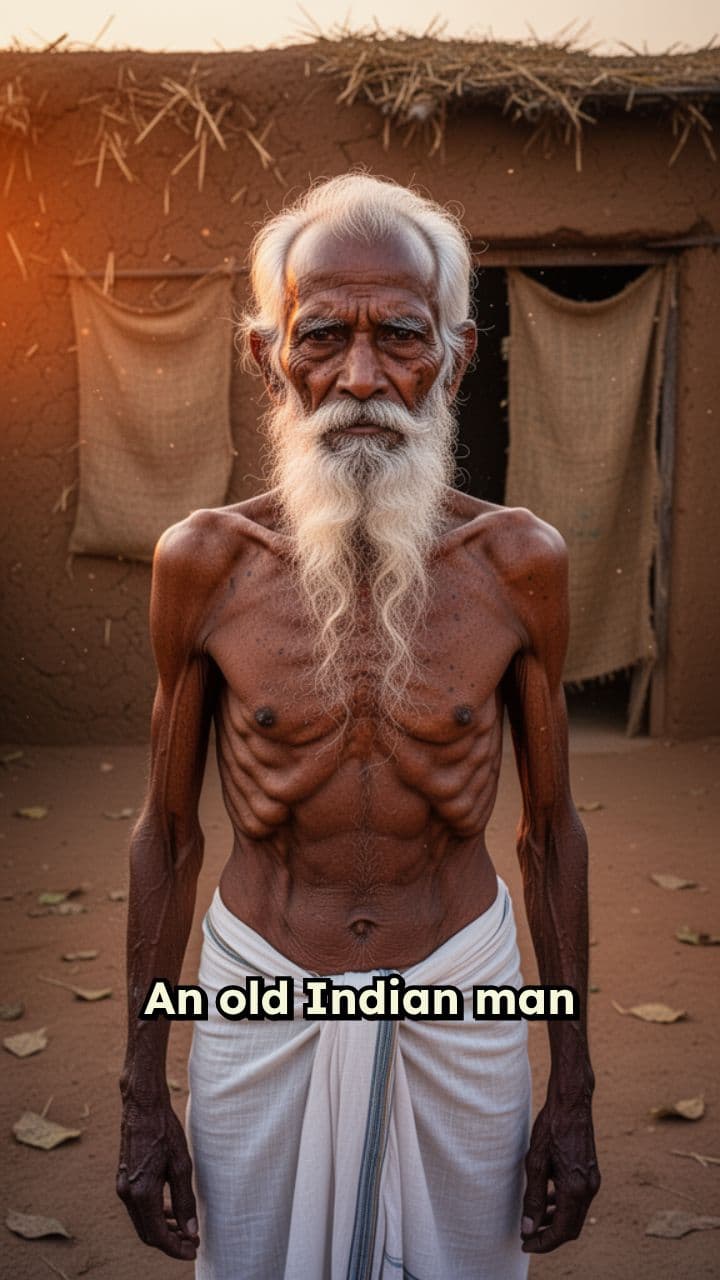 Elderly Potter Shaping Clay in Village