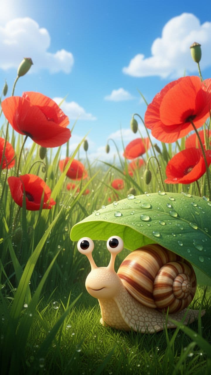 Snail’s Froggy Ride to the Lake