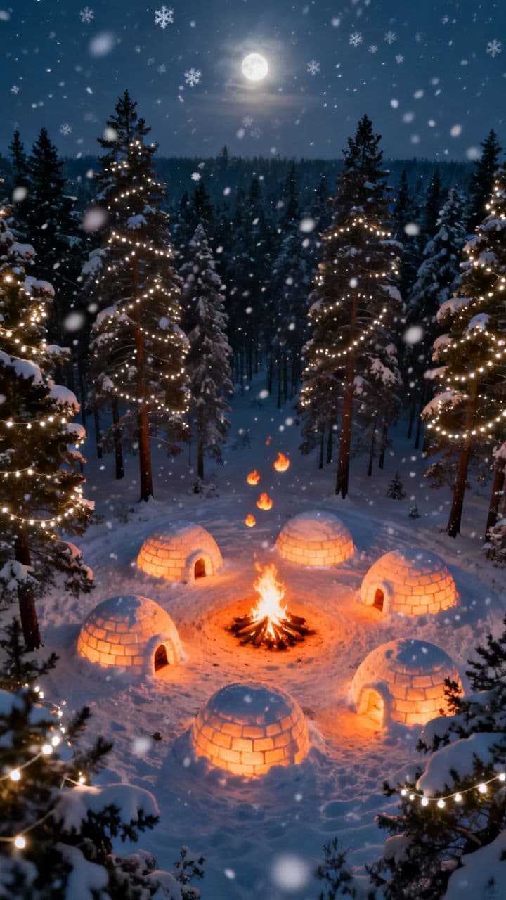 Winter Forest Campement