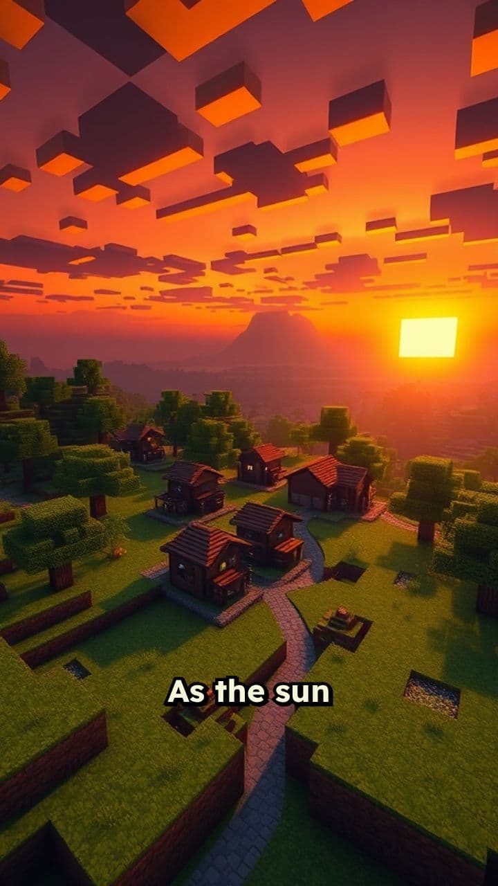 Sunset over the Blocky Realm