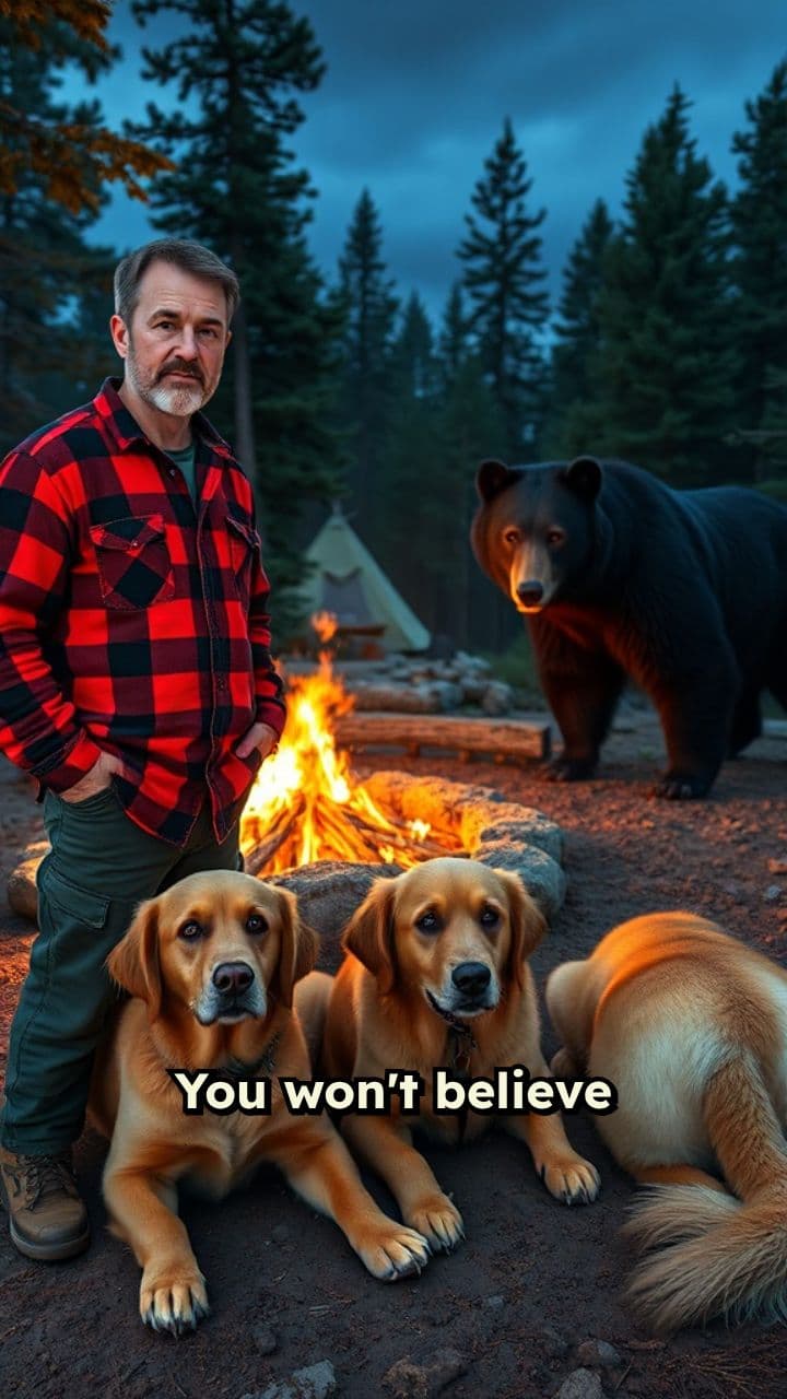 Bear Encounter Thwarted by Barking Dogs