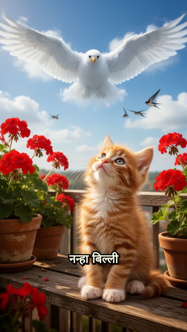 नन्हा बिल्ली का उड़ान सपना
