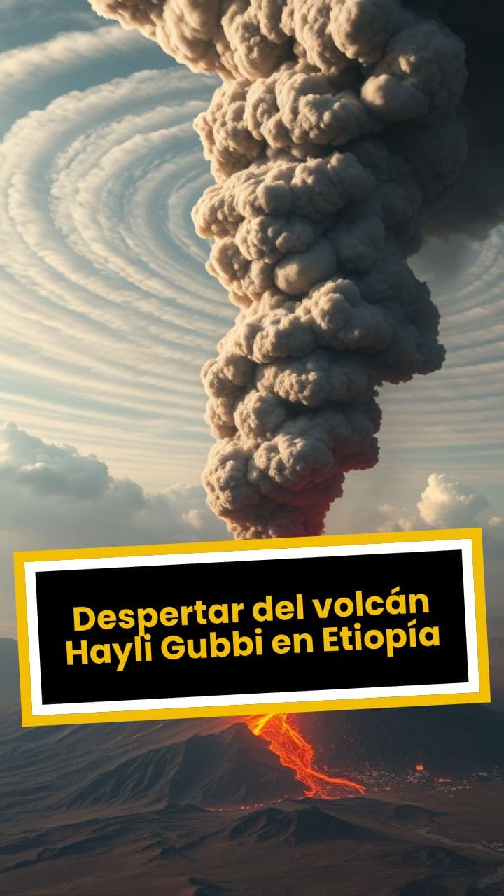 Despertar del volcán Hayli Gubbi en Etiopía