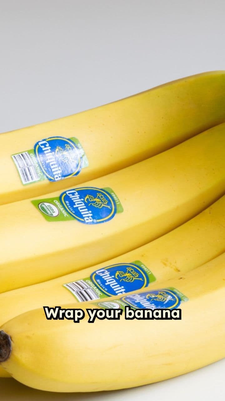 Wrap Banana Stems to Stay Fresh