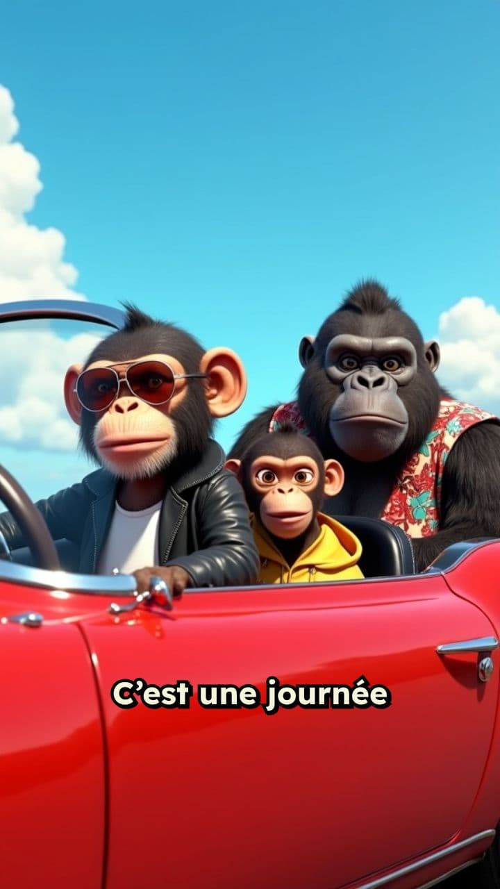 Panne sèche des singes en road trip