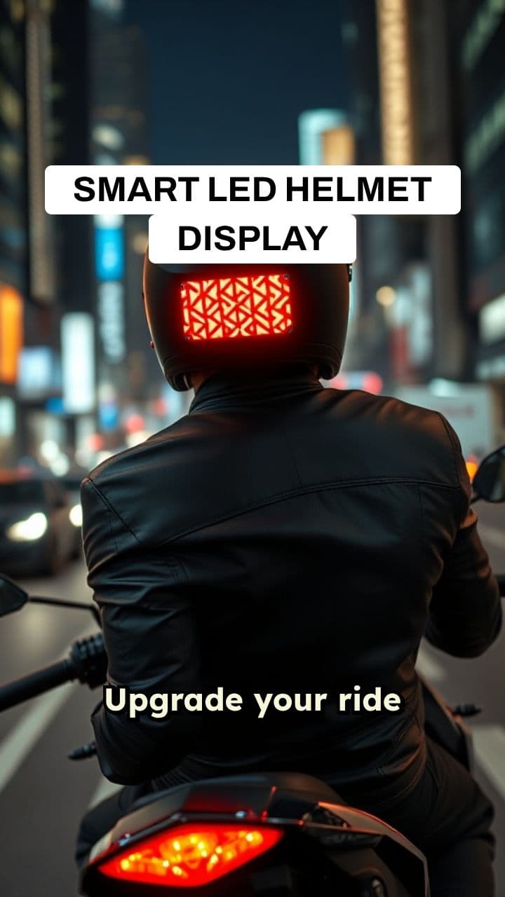 Smart Tech LED Helmet Display Ad
