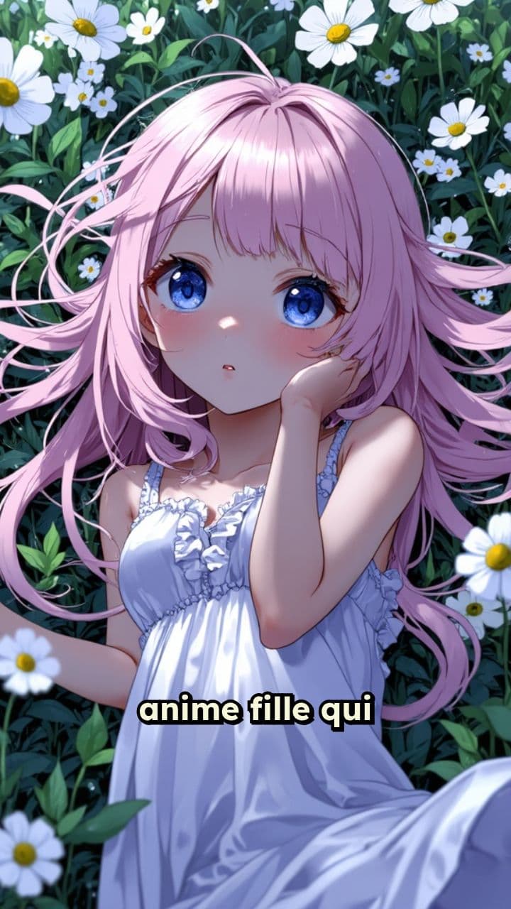 Fille d'anime en détresse