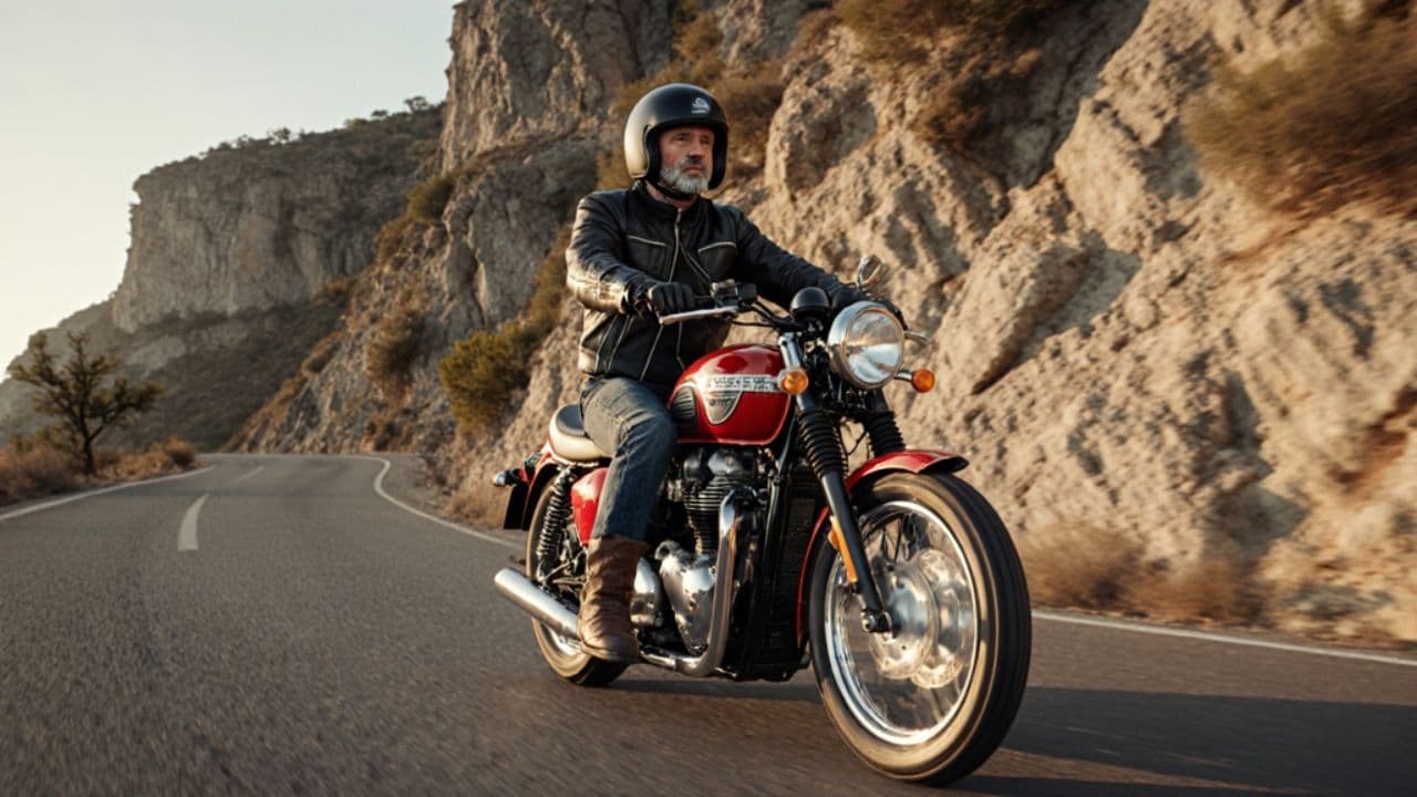 Cliffside Ride on a Triumph